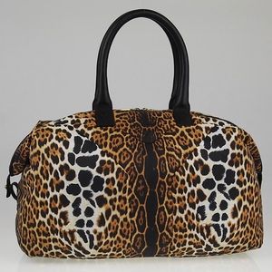 YVES SAINT LAURENT Easy Animal Y Print Nylon Tote